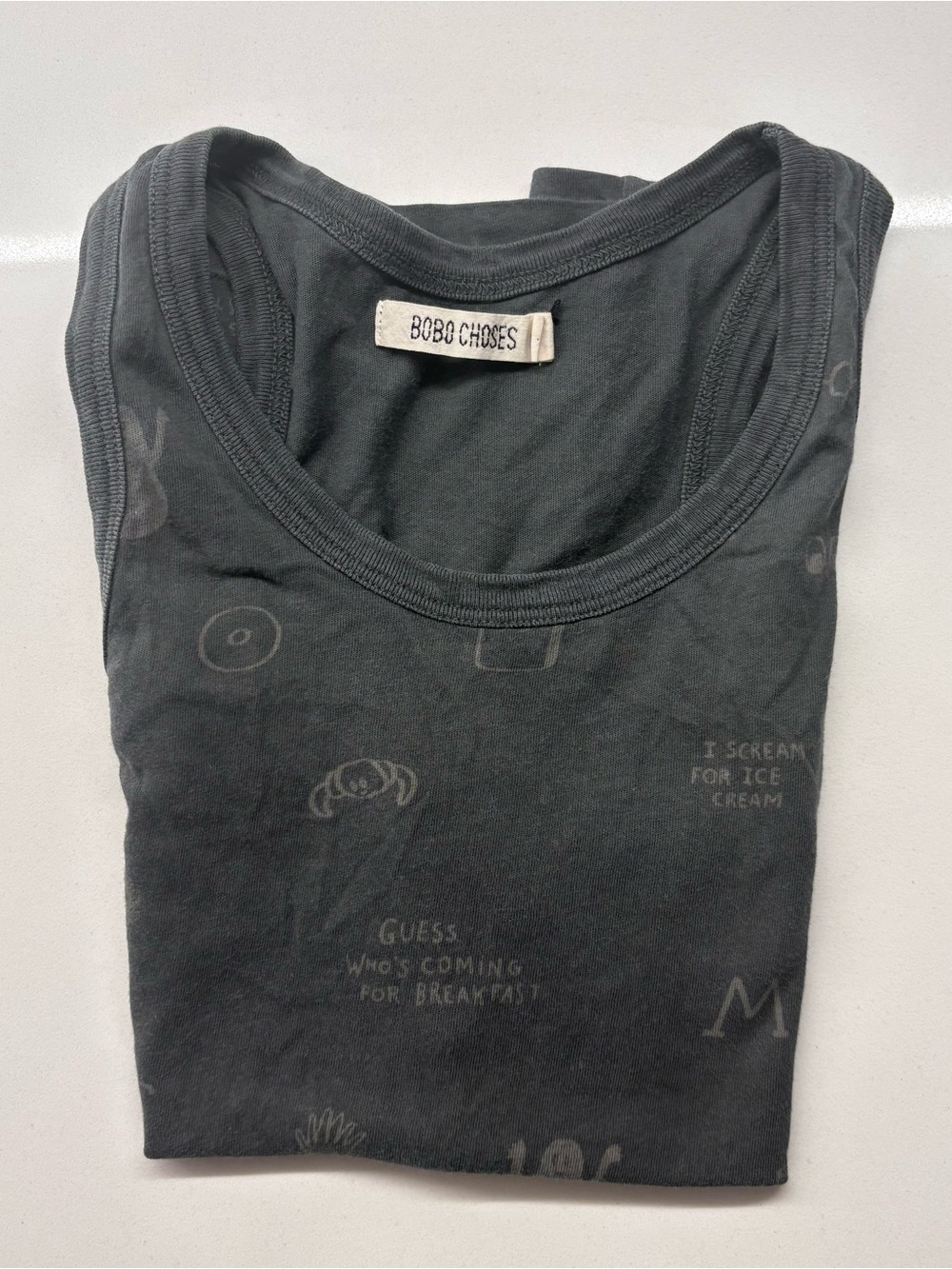 Bobo Choses Kids ghost Print Cotton Tank Top